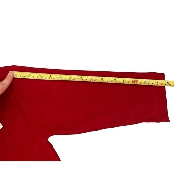 NWT vintage dead stock red v-neck cut out top with floral embroidery - Picture 8 of 9